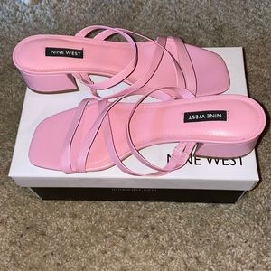 Like new Nine West Pink Remy Sandals sz 8